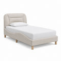 Polsterbett Einzelbett Beige Polyester Rechteckig 90 x 200 cm