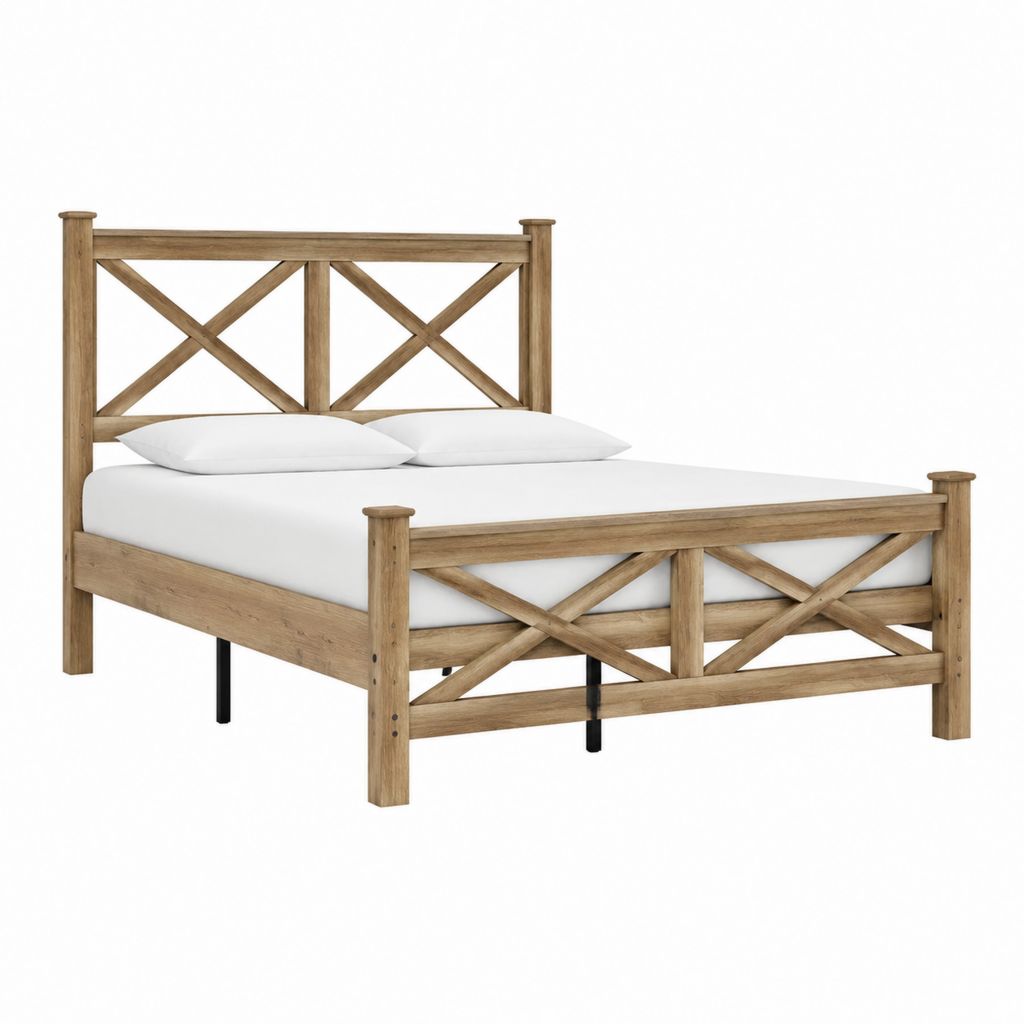 Doppelbett Bettgestell Natur Massivholz Kiefer rechteckig Liegefläche 160 x 200 cm