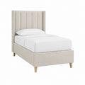 Polsterbett Einzelbett Beige Polyester Rechteckig 90 x 200 cm