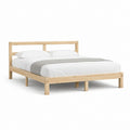 Doppelbett Bettgestell Natur Kiefer massiv rechteckig 160 x 200 cm