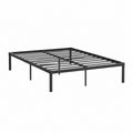 Metallbettgestell Schwarz pulverbeschichteter Stahl rechteckig 140 x 200 cm