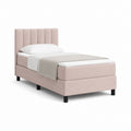 Polsterbett Einzelbett Rosa Polyester rechteckig mit Liegefläche 90 x 200 cm