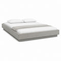 Polsterbett Doppelbett Hellgrau Polyester Rechteckig 180 x 200 cm