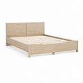 Doppelbett Bettgestell Eiche hell mit Lattenrost rechteckig 160 x 200 cm